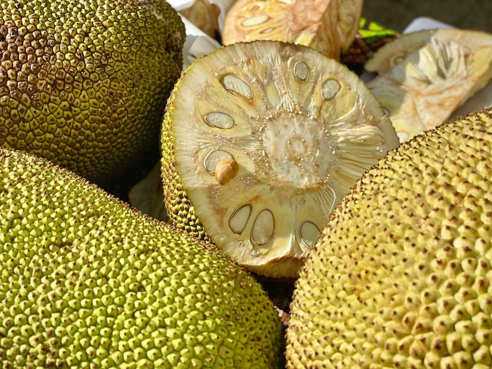 a close up of a kiwi fruit on a table